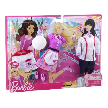 !NEW! Barbie - I Can Be: Chef & Waitress fashion set